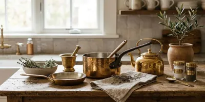Quality inspection process for brass kitchenware exporter before shipment.