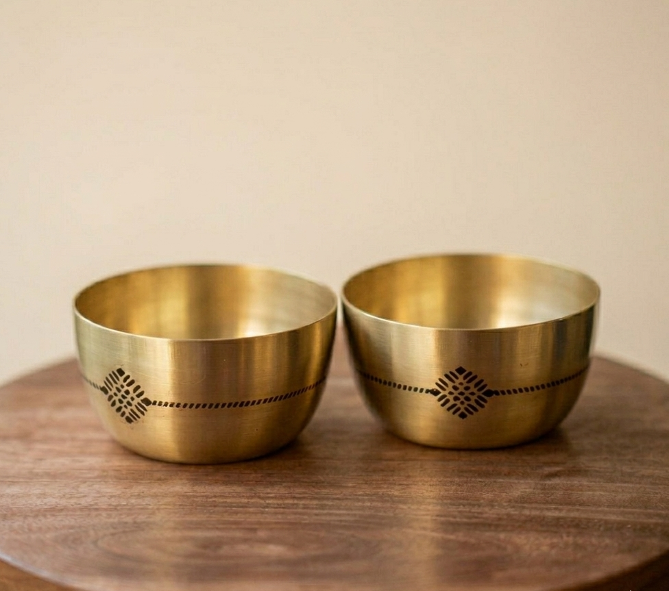 Antique Finish Brass Bowl – Handmade Brass Kitchenware in Solid Brass from India