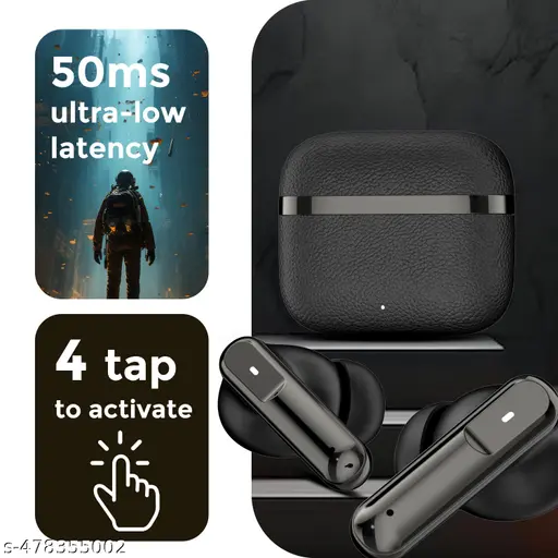 BlackBoar Leaf Truly Wireless in Ear Earbuds with 40H Playtime, ENC Mic, 50ms Low Latency, 10mm Bass Drivers, Type-C Fast Charging, IPX5 Ear Buds TWS - Wireless Earbuds - image 3