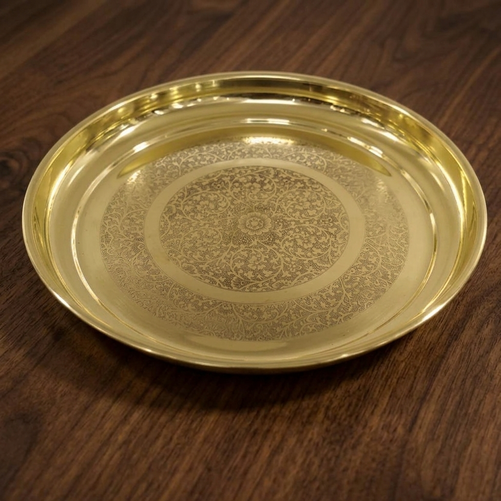 Decorative Brass Plate For Door – Handmade Brass Kitchenware in Pure Brass from India