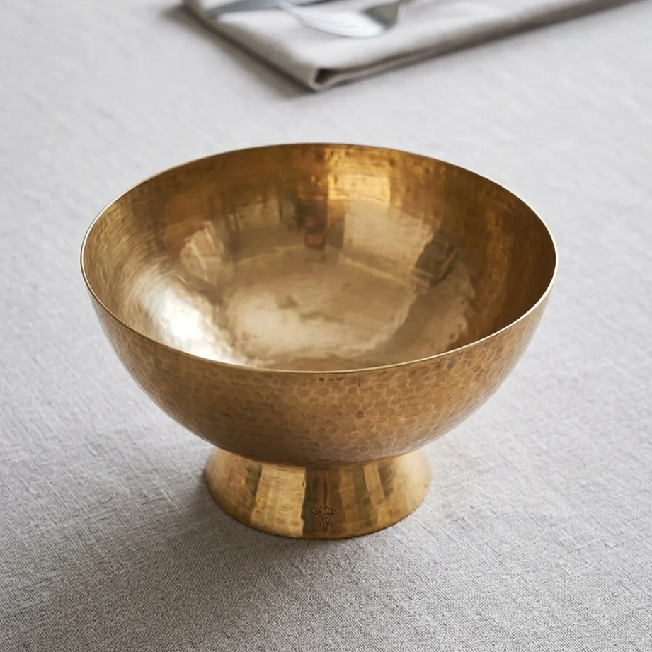 Premium Indian Brass Bowl – Handmade Brass Kitchenware in Pure Brass from India