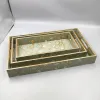 Decorative Floral Nesting Serving Tray Set with Botanical Design
