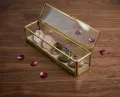 Handmade transparent glass decorative box for jewelry storage, gifting, and modern home decoration