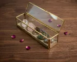 Handmade transparent glass decorative box for jewelry storage, gifting, and modern home decoration