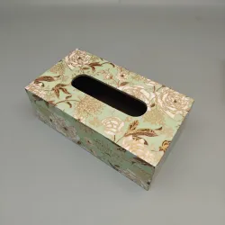 Premium decorative floral tissue box cover manufactured in India for wholesale export
