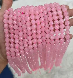 Handmade Rose Quartz Beaded Necklace Wholesale Exporter from India