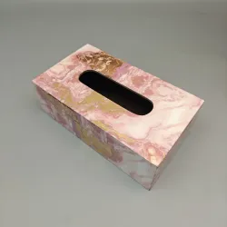 Handcrafted Marble Print Decorative Tissue Box Cover for Bulk Export from India