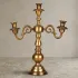 Carved Brass Religious Candle Holder